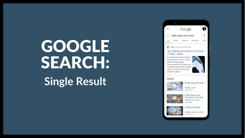 single result web story format