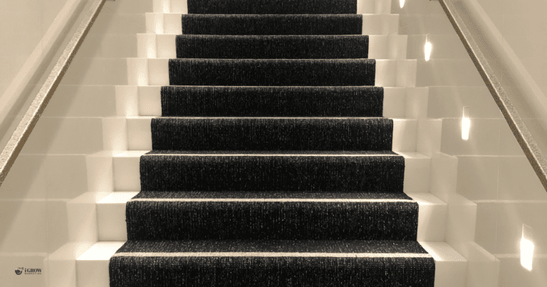 Social media marketing strategy goals are represented by stairs